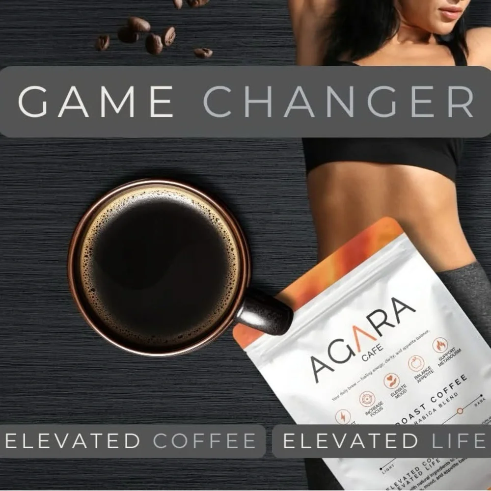 AGARA Cafe Dark Roast Coffee - White & Orange Premium Arabica